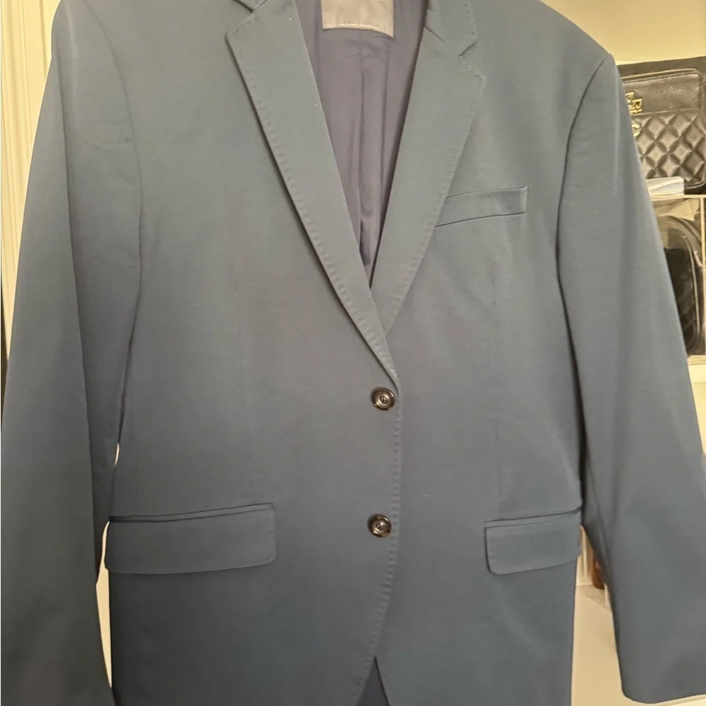 Zara Man Navy Blue Blazer – Slim Fit, 2-Button, Classic Style